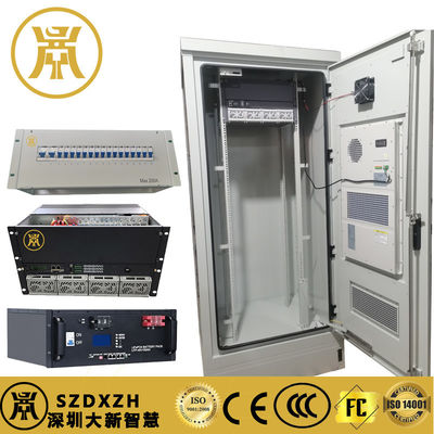 電気通信産業用 統合 IP55 屋外キャビネット 20U - 40U 電源配送囲い